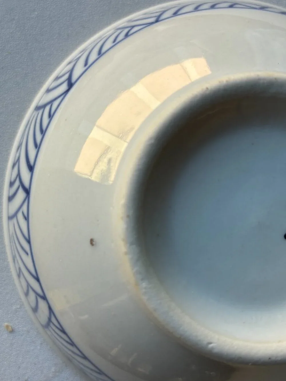 Blue Striped Rice Bowls and Plates